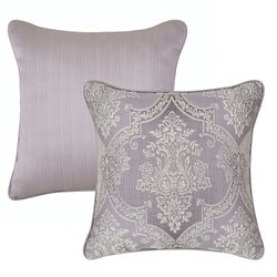 Mary Reversible Quatrefoil Damask Pillow Lavender 20 Square