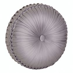 Mary Pleated Tufted Pillow Lavender Round