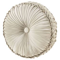Alaro Pleated Tufted Pillow Fawn Round