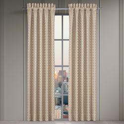 Alaro Wide Tailored Curtain Pair Gold