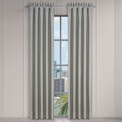 Metropolitan Wide Tailored Curtain Pair Silver