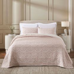 Vineyard Matelasse Mini Coverlet Set Blush