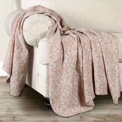 Vineyard Matelasse Throw Blanket Blush 50 x 70
