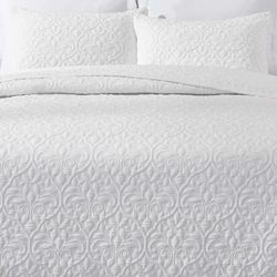 Vineyard Matelasse Mini Coverlet Set White