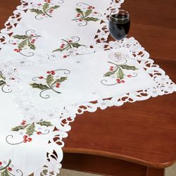 Holly and Lace Placemats Green Set of Four