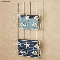 Coastal Wave Wall Magazine Rack Double