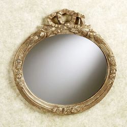 Ribbon Oval Wall Mirror Gold