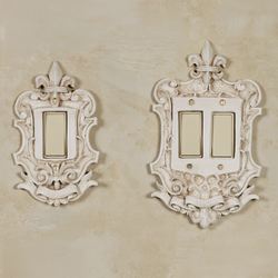 Royal Single Dimmer Rocker Switchplate Old World White