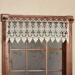 Medallion Macrame Lace Valance 35 x 12