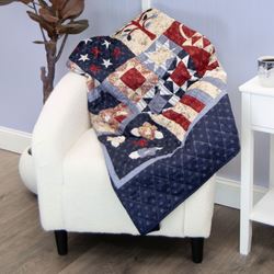 County Fair Throw Blanket Blue 50 x 60Image