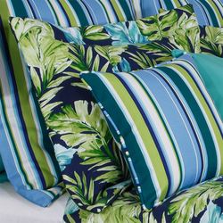 Zealand Leaf Design Flanged Sham Multi Bright