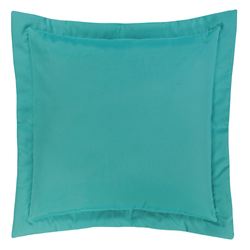 Zealand Solid Turquoise Flanged European Sham Multi Bright