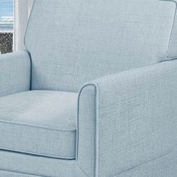 Parisa Upholstered Accent Armchair Sky Blue