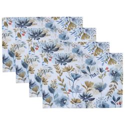 Bloomington Floral Placemats Blue Set of Four