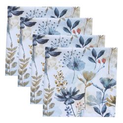 Bloomington Floral Napkins Blue Set of Four