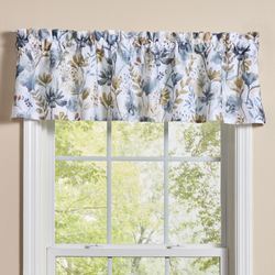 Bloomington Floral Valance Blue 60 x 14
