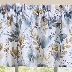 Bloomington Floral Valance Blue 60 x 14