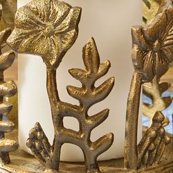 Bloomington Floral Candleholder Gold