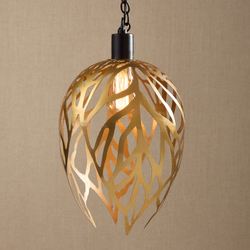 Gold Leaf Pendant Light