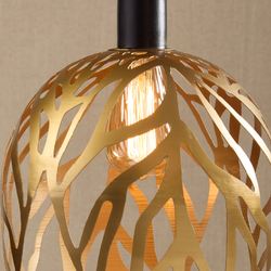 Gold Leaf Pendant Light