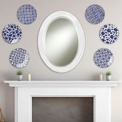 Madison Dinner Plates Blue/White Set of Six