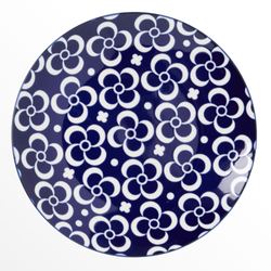 Madison Dessert Plates Blue/White Set of Six