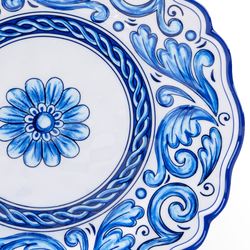 Veranda Melamine Dinner Plates Blue/White Set of Four