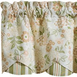 Garden Grace Layered Scalloped Valance Multi Earth 58 x 15