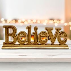 Believe Table Accent Antique Gold