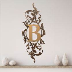 Meglynn Vertical Monogram Wall Art Sign Gold/Bronze