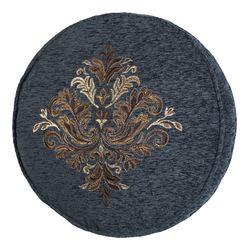 Hanover Embroidered Pillow Multi Warm Round