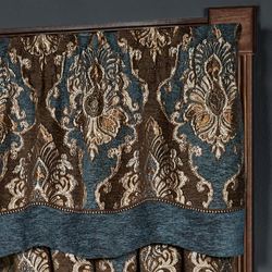 Hanover Scalloped Valance Multi Warm 72 x 20