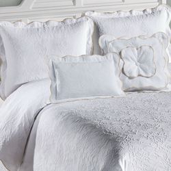 Coral Matelasse Coverlet Set White