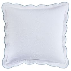 Seashell Medley Scalloped European Sham Only White