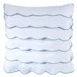 Seashell Medley Layered Pillow White 18 Square