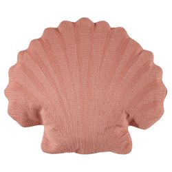 Seashell Medley Shell Pillow Coral Pink 16 Wide