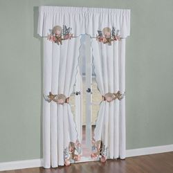 Seashell Medley Ascot Valance White 36 x 22