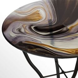 Flowing Dreams Birdbath with Stand Black