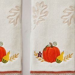 Autumn Harvest Lotion Soap Dispenser and Hand Towels Multi Warm Three Piece Set