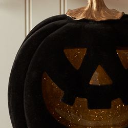Halloween Swirl LED Pumpkin Black