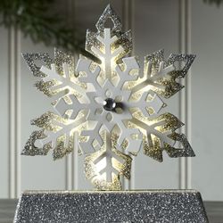 Snowflake Stocking Holders Silver Set of Two