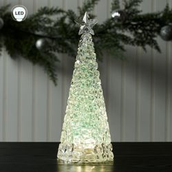 LED Holiday Swirl Tree Table Accent Clear