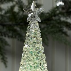LED Holiday Swirl Tree Table Accent Clear