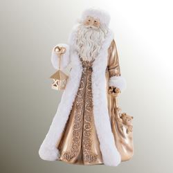 Golden Elegance Santa Table Sculpture
