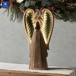 Praying Angel Lighted Sculpture Natural