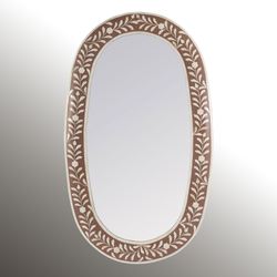 Trubadur Oval Wall Mirror Ivory/Taupe