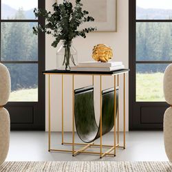 Stephanik Magazine Side Table Green