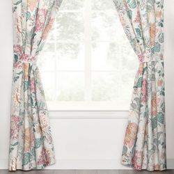 Komodo Wide Tailored Curtain Pair Light Cream 100 x 84