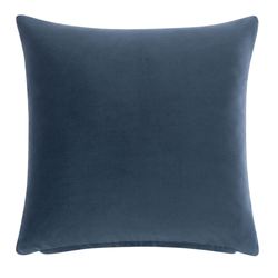 Penelope Velvet Tailored Pillow Blue 20 Square