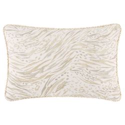 Cara Embroidered Rectangle Pillow Natural
